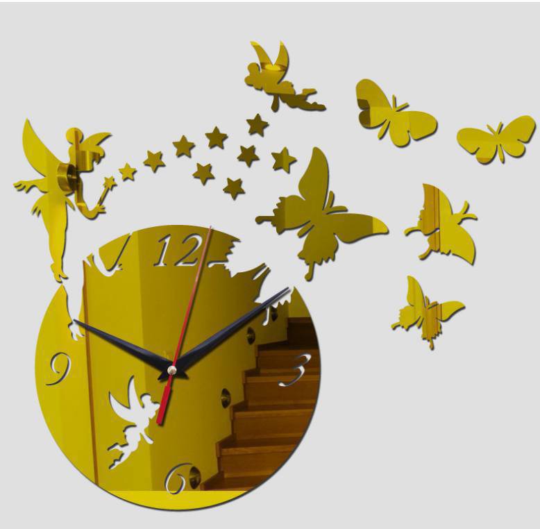 BUTTERFLY 🦋 AND STAR ⭐️ ACRYLIC WALL CLOCK