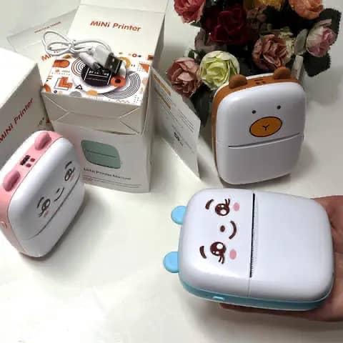 RECHARGEABLE MINI PRINTER  COMES WITH WHITE THERMAL PAPER (SINGLE)