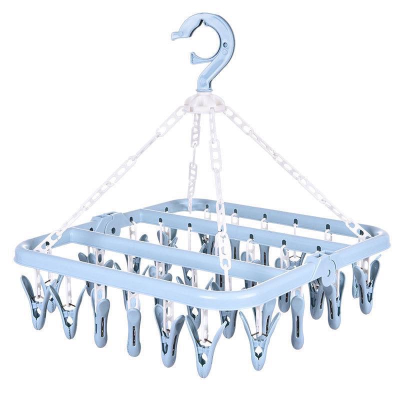 32 CLIPS FOLDABLE MINI LAUNDRY DRYING HANGER