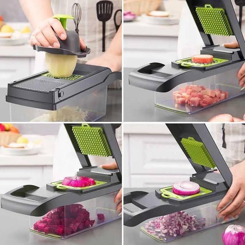 14PCS MULTIFUNCTIONAL VEGETABLE SLICER