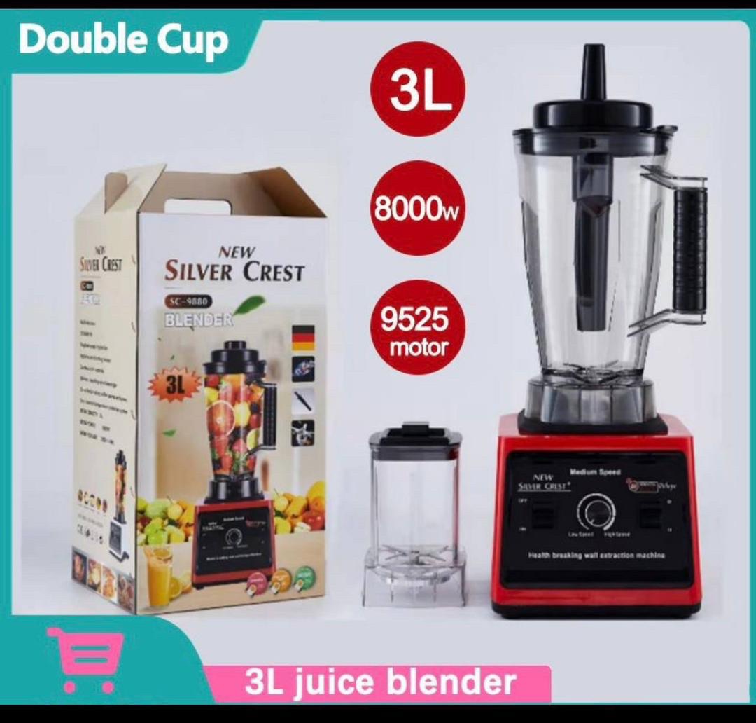 SILVER CREST 8000WATT 9525 ENGINE DOUBLE CUP BLENDER 3LTR (BIG JAR)