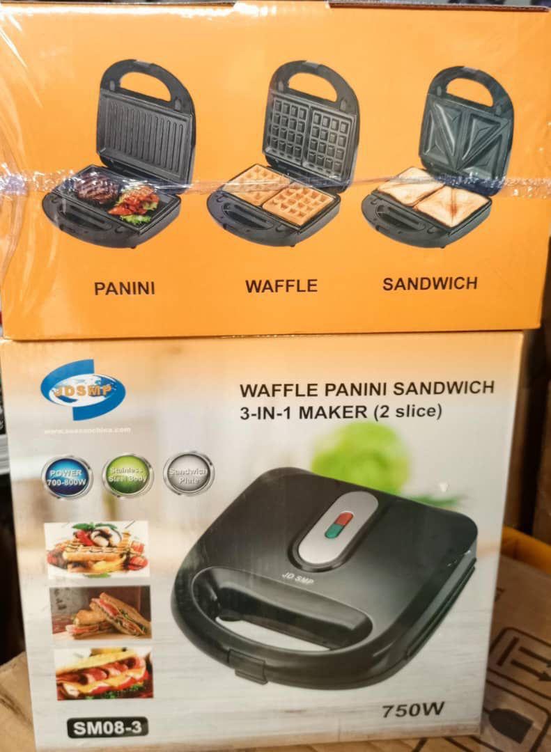 3in1 WAFFLE, PANINI AND SANDWICH MAKER