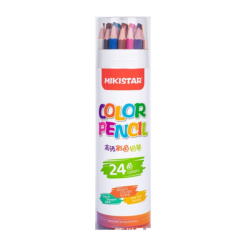 Mikistar colour pencil. Bright colours,easy to sharpen. Non toxic. 12pcs