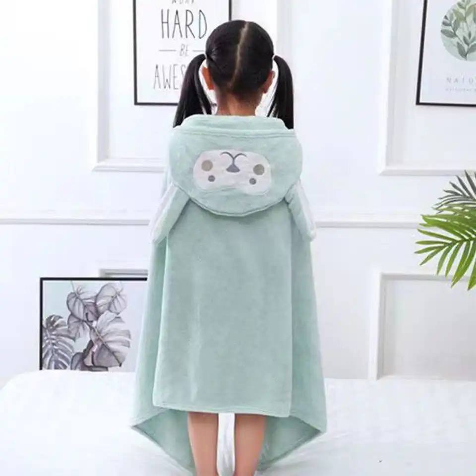 CUTE CARTON ULTRA SOFT FLEECE QUICK-DRYING DARLING HOODED BABY/KIDDIES TOWEL & NEWBORN COVER-UP FLANNEL (0 – 3yrs)