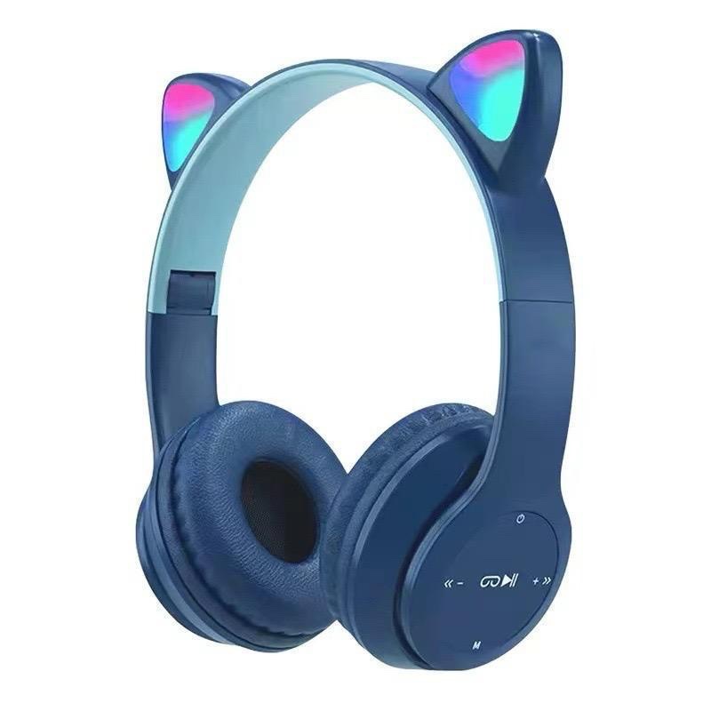 P47 CAT EAR RGB LED LIGHT BLUETOOTH HEADPHONE