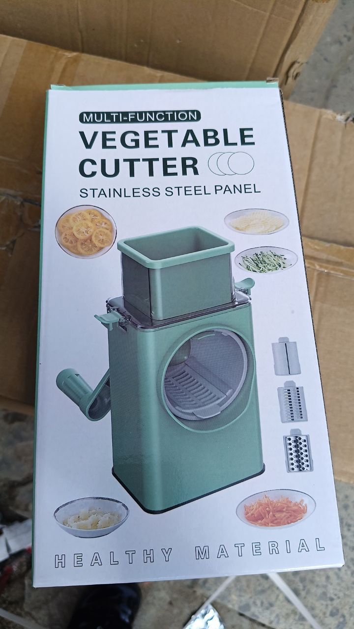 MULTIPLE BLADE VEGETABLE DRUM GRATER/SHREDDER