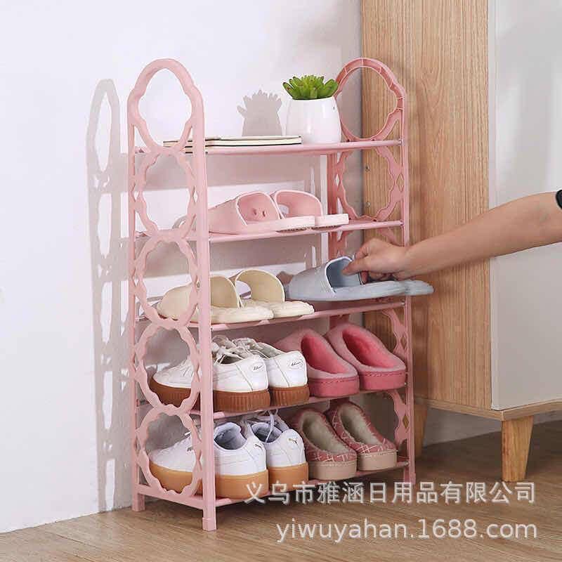 MINI 5 STEP DURABLE PLASTIC/STEEL ROD SHOE RACK