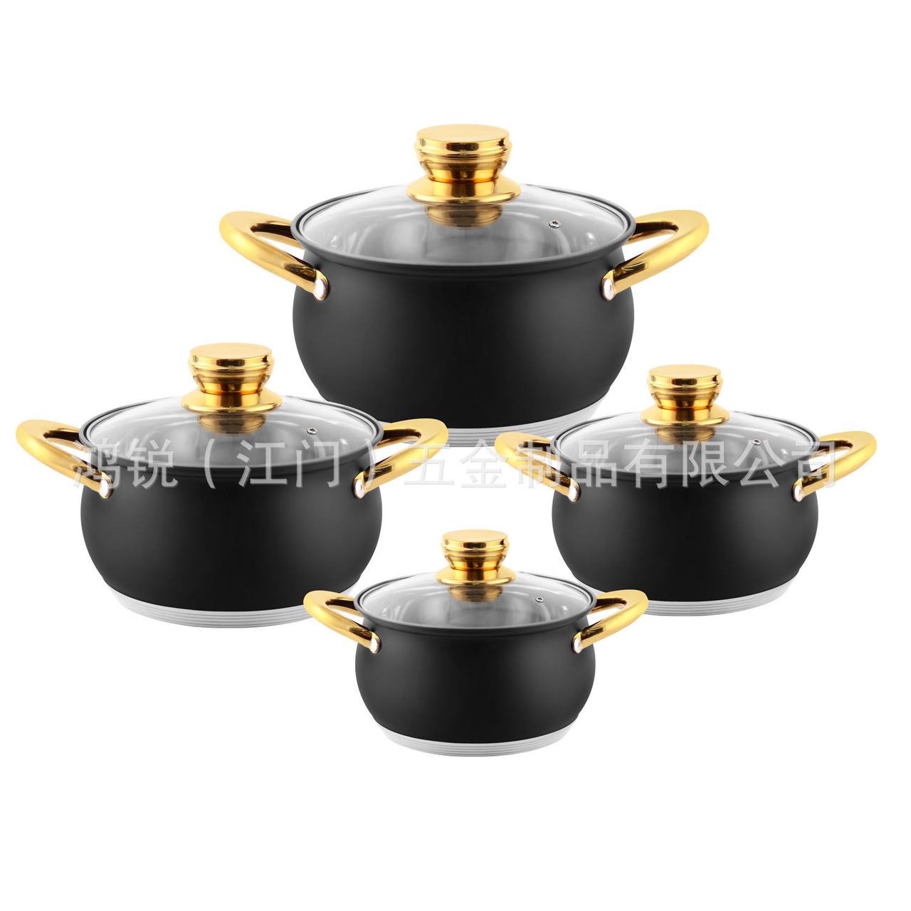 8PCS HAUSROLAND HEAT RESISTING INDUCTION POT/COOKWARE SET