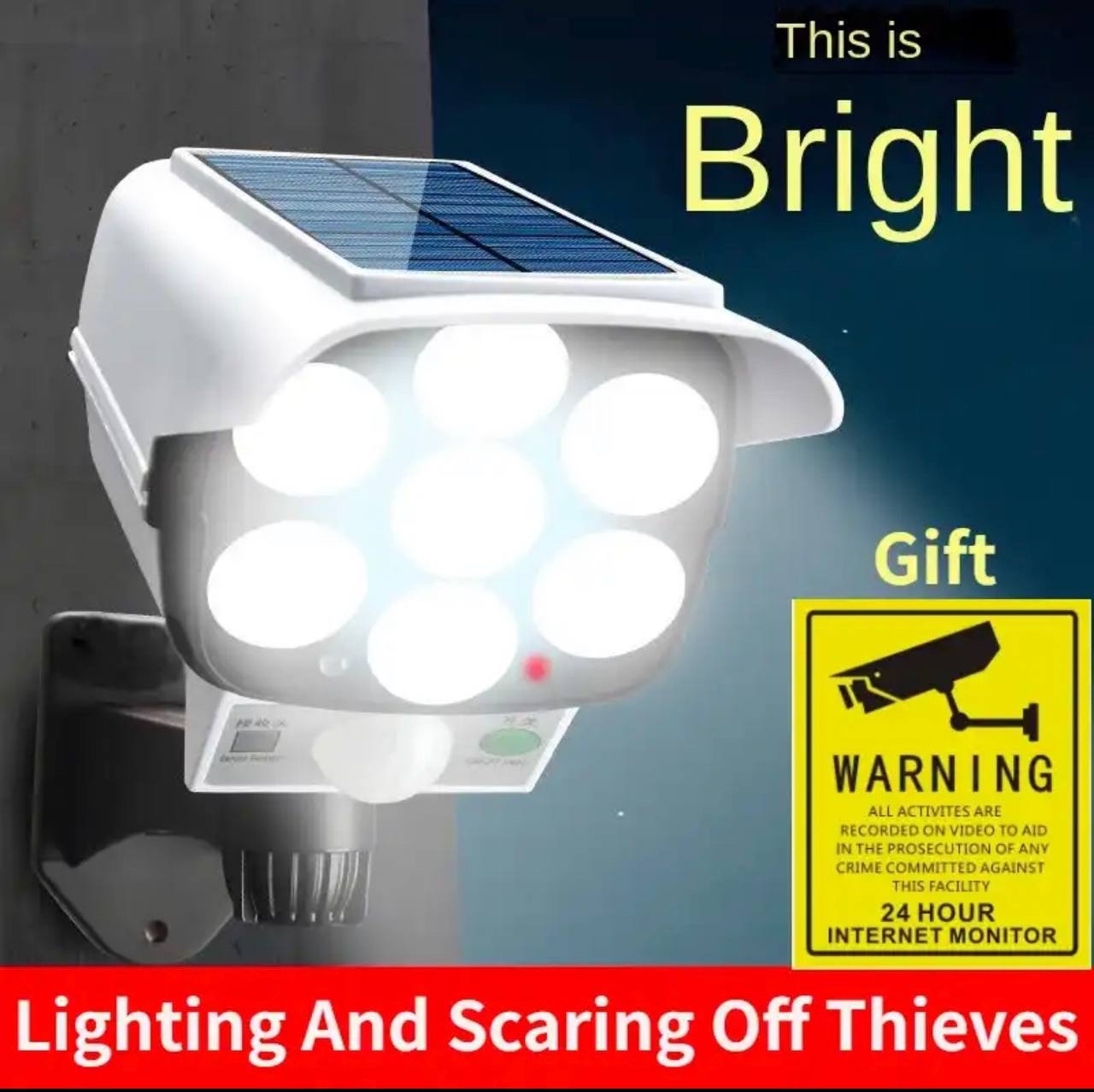 MOTION SENSOR OUTDOOR SECURITY SOLAR LED LIGHT