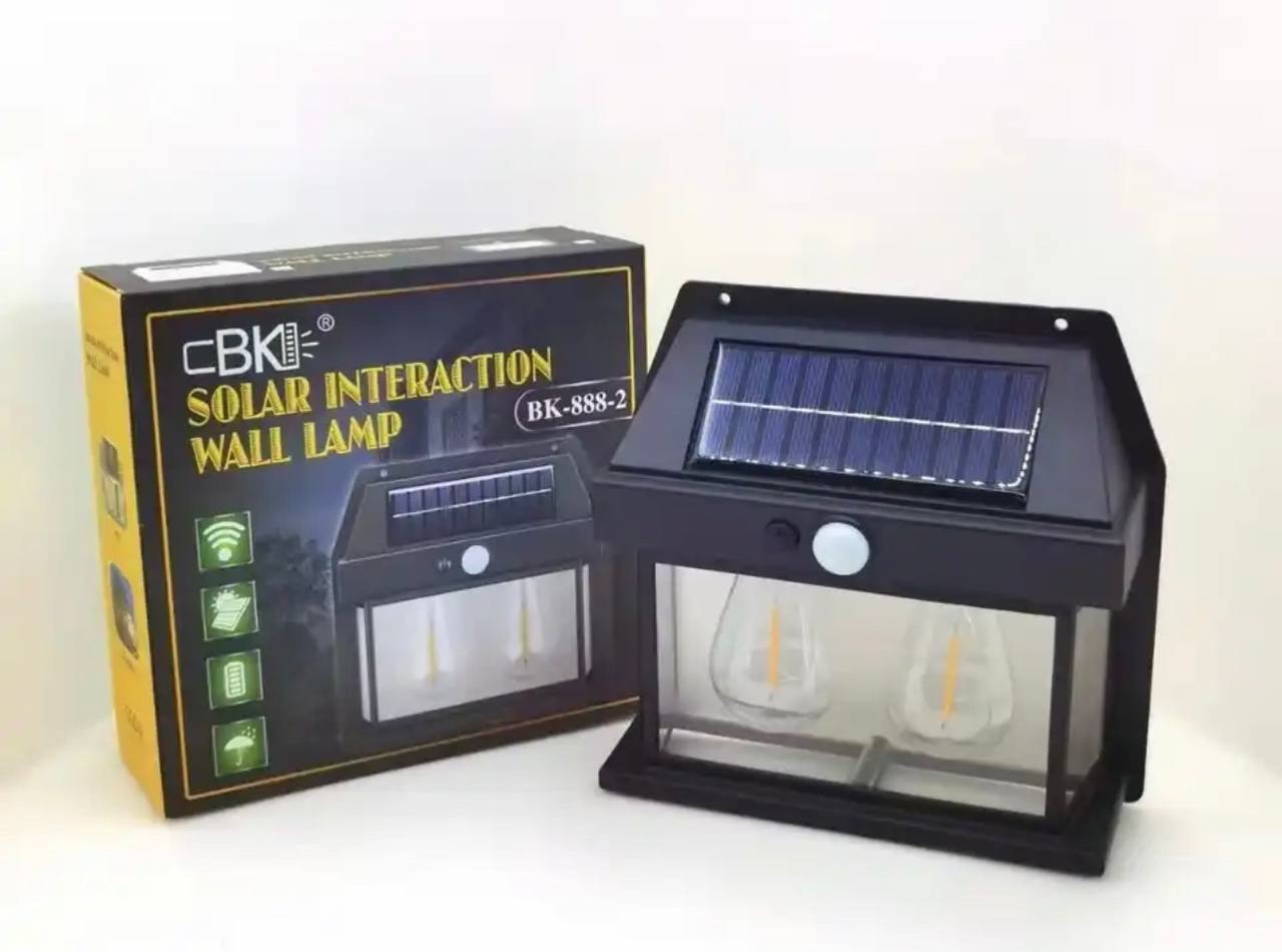 HIGH TECH SOLAR INDUCTION WALL DOUBLE BULB LAMP FOR HOME/GARDEN/BALCONY