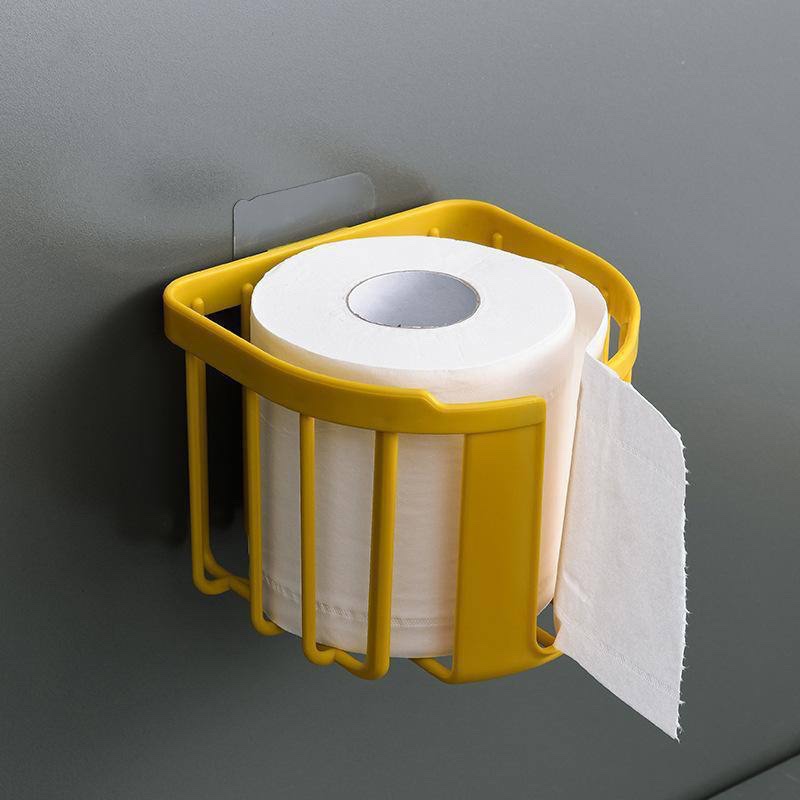 PUNCH-FREE MULTIPURPOSE WALL/TILE MOUNTED TISSUE PAPER HOLDER (TOILET ROLL HOLDER)