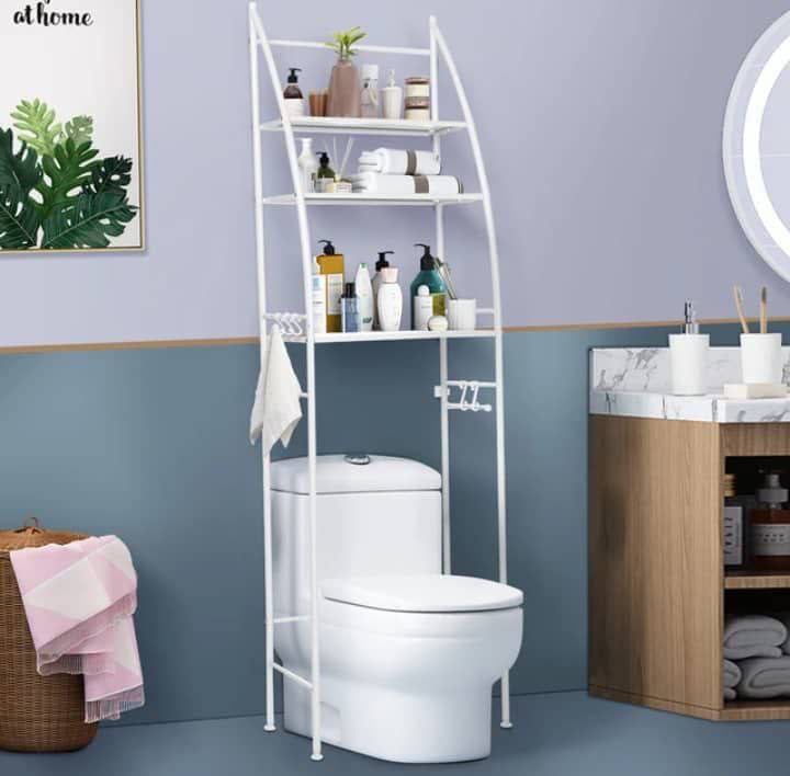 MULTIFUNCTIONAL TOILET SEAT/BATHROOM RACK FOR TOILETRIES