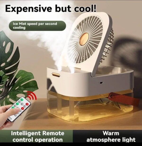 DUAL SPRAY WATER MIST AIR CONDITIONER FAN WITH NIGHT LIGHT - Image 5