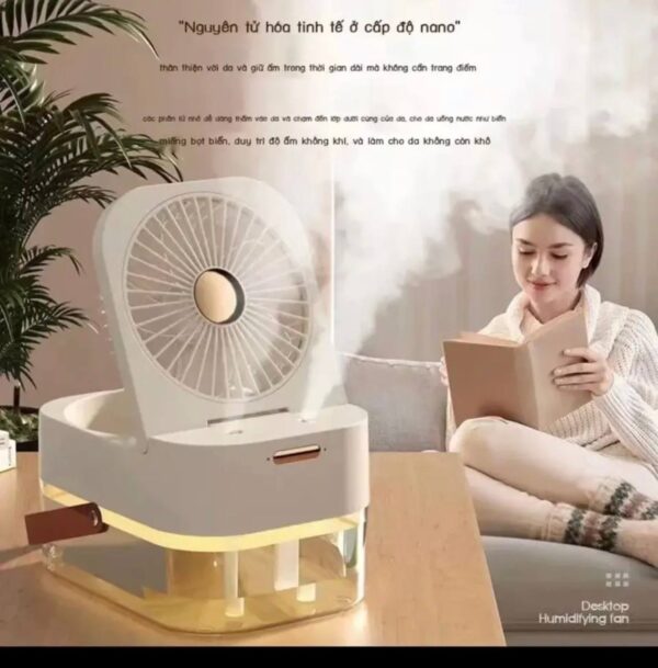 DUAL SPRAY WATER MIST AIR CONDITIONER FAN WITH NIGHT LIGHT - Image 2