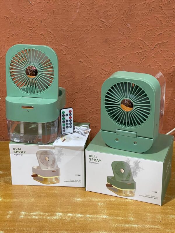DUAL SPRAY WATER MIST AIR CONDITIONER FAN WITH NIGHT LIGHT - Image 6