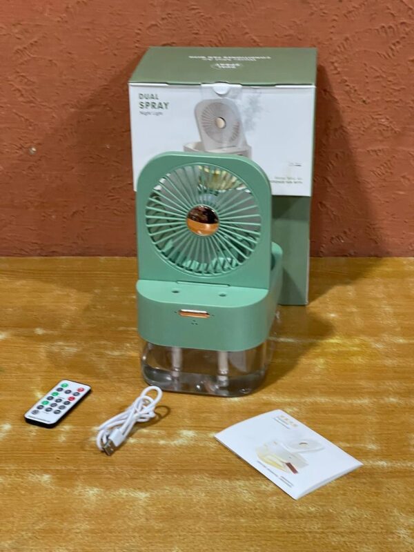 DUAL SPRAY WATER MIST AIR CONDITIONER FAN WITH NIGHT LIGHT